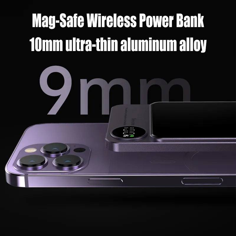 Banco de energía con cargador inalámbrico rápido MagSafe para iPhone 